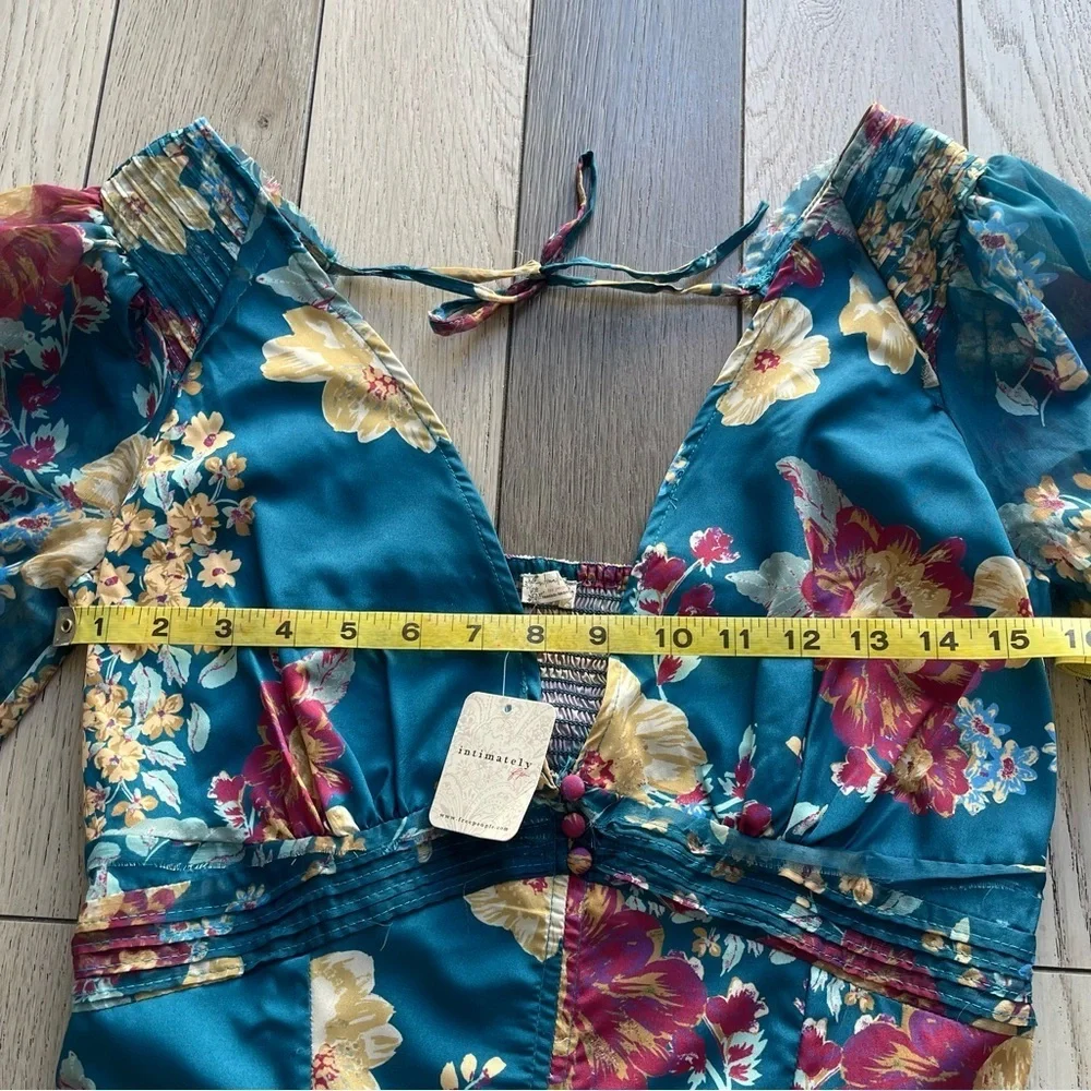 Free people Floral Long Sleeve Bodysuit